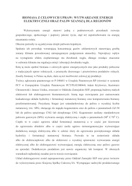 BIOMASA Z CELOWYCH UPRAW: WYTWARZANIE ENERGII