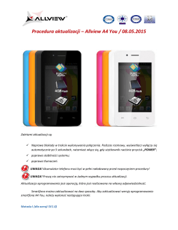 Procedura aktualizacji – Allview A4 You / 08.05.2015
