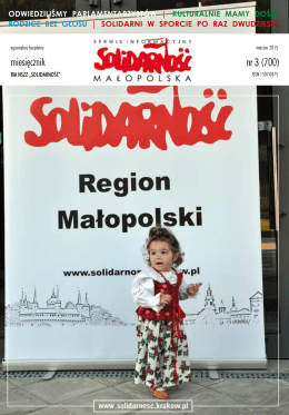 nr 3 (700) - Zarząd Regionu Małopolska NSZZ Solidarność
