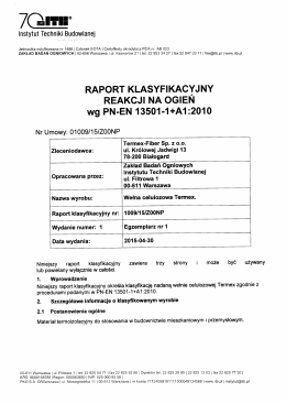 RAPORT KLASYFIKACYJNY