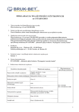 PDF DWU nr 3 TARN 2015 - Płyta brukowa gr. 12 cm - Bruk-Bet