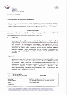 Wyjaśnienia do SIWZ