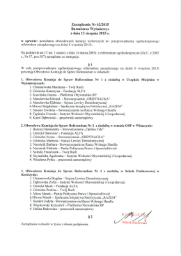 powołania skład&oacute;w obwodowych komisji wyborczych