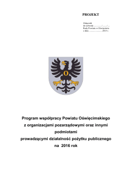 Program 2016 projekt - Powiat OŚWIĘCIMSKI