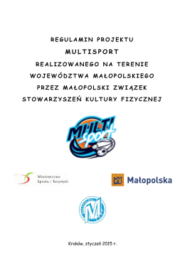 Regulamin realizacji projektu MultiSport w 2015 r.