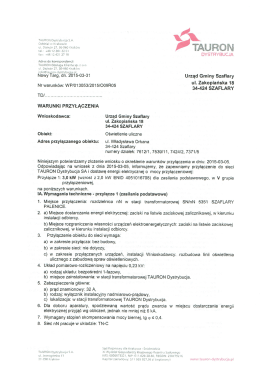 Warunki techniczne