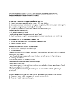 specyfikacje techniczne wykonania ] odbioru rob&oacute;t budowlanych