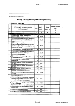 Plan robót - MDK Ligota