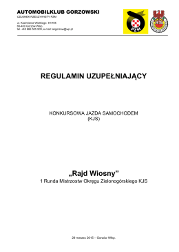 regulamin uzupelniajacy KJS (gorzow) - 29.03.2015