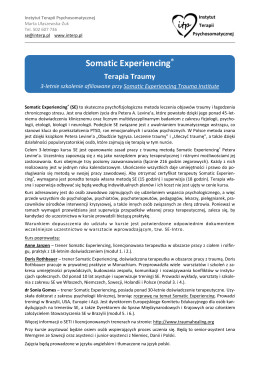 Somatic Experiencing® - Instytut Terapii Psychosomatycznej