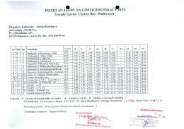 ROZKŁAD JAQDY NA LINII KOMUNIKACIQNEJ