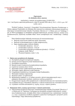 Zaproszenie do składania oferty cenowej o wartości nie