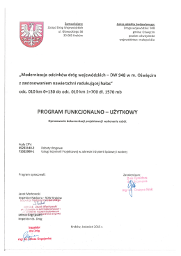 zal 1 PFU-DW 948 OSWIECIM - Zarząd Dr&oacute;g Wojew&oacute;dzkich w