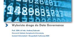 Wyboista droga do Data Governance