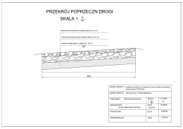 PRZEKRÓJ POPRZECZN DROGI SKALA 1: 1