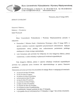 pismo_1 - Biuro Uznawalności Wykształcenia i Wymiany