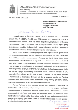 Załącznik do pisma do szk&oacute;ł