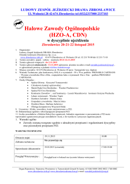 Zbroslawice_HZO-A_20-22.11.2015 - Ośrodek Jeździecki Zbrosławice