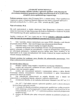 „UI`ADŁOŚĆ KONSUMENCKA” - Sąd Okręgowy w Krakowie