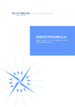 Sprawozdanie finansowe Asseco Poland SA