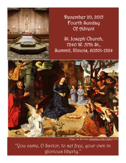 December 20, 2015 Fourth Sunday Of Advent St