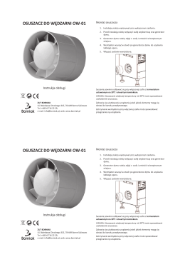 Instrukcja obsługi Osuszacza
