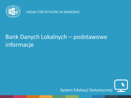 prezentacja cz. 1 - Urząd Statystyczny w Krakowie