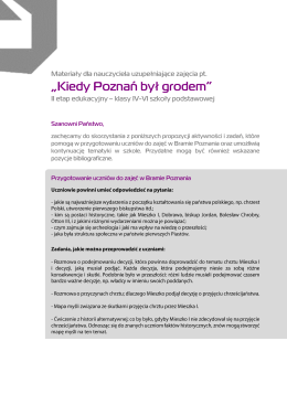 &bdquo;Kiedy Poznań był grodem"
