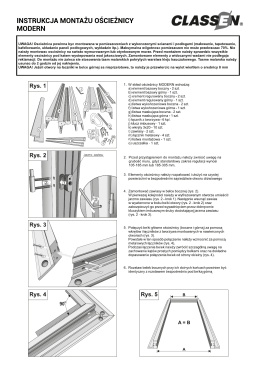 INSTRUKCJA MONTAŻU OŚCIEŻNICY MODERN