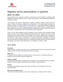 Informacja na temat startu projektu superservice.pl