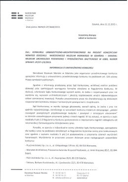 Informacja o unieważnieniu konkursu