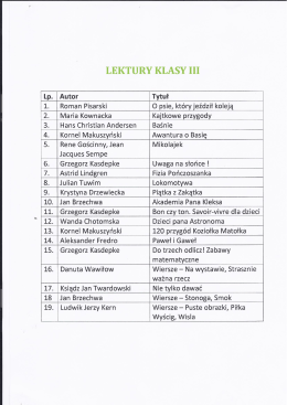 LEKTURY KLASY III