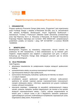 Regulamin programu Pracownie Orange – w PDF