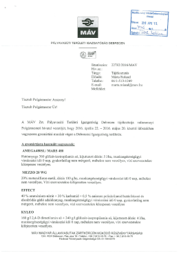Tájékoztatás gyomirtásról - kattintson erre a