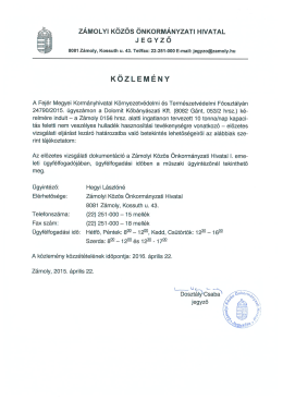 Közlemény