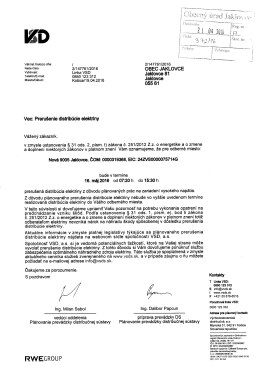 Preru&scaron;enie distrib&uacute;cie elektriny, 16. m&aacute;j 2016 od 07,20