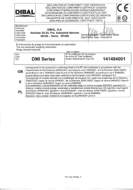 DECLARATION OF CONFORMITY-TEST CERTIFICATE
