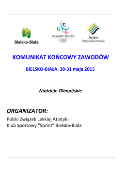 15.05.30-31 Bielsko Biała - Śląski Związek Lekkiej Atletyki