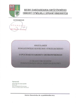 O PUCHAR STAROSTY OSTROWSKIEGO