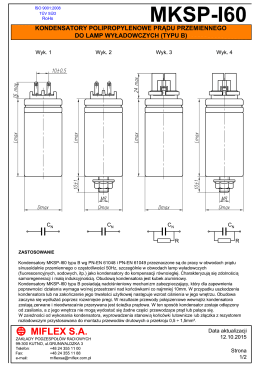 kondensatory polipropylenowe prądu przemiennego do lamp