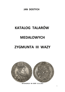 Zygmunt III Waza cz.1 Talary Medalowe