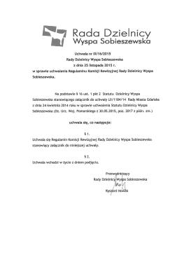Uchwała nr IX.16.2015 z 25.11.2015