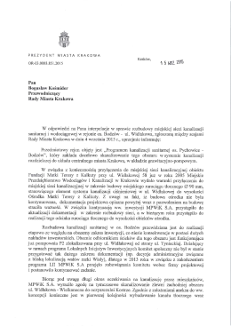 Odpowiedź na interpelację p. Bogusława Kośmidra