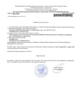 Komornik Sądowy przy Sądzie Rejonowym Katowice