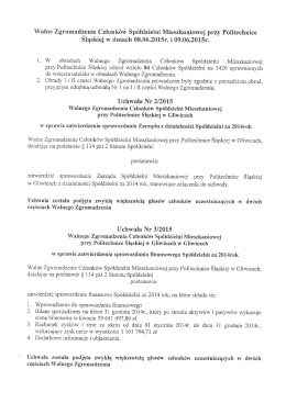 Walne Zgromadzenie Członków Spółdzielni Mieszkaniowej przy