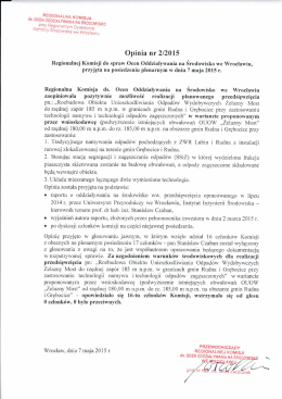 RE ds. OCEH ODDZIAŁYWAN `przy Regionalnym Dyrektor-ze