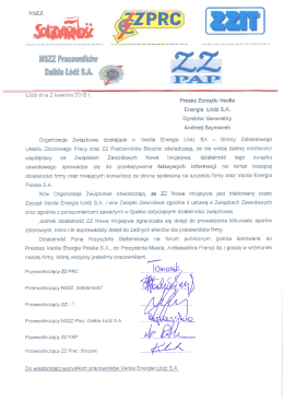 Ł&oacute;dż dnia 2 kwietnia 2015 r.