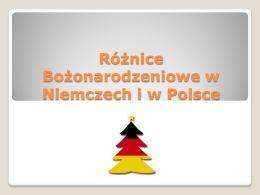 Różnice Bożonarodzeniowe w Niemczech i w Polsce