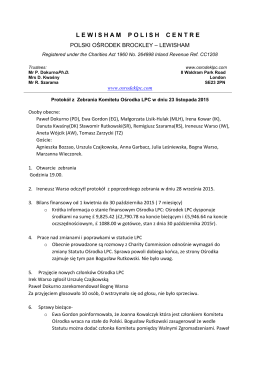 Protokol Zebrania Komitetu LPC 23xi15