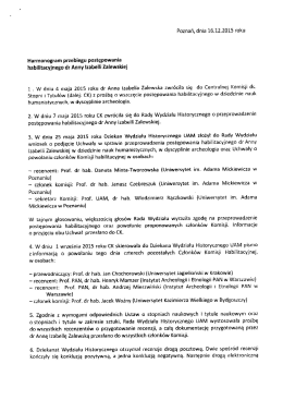 harmonogram habilitacyjny - Wydział Historyczny UAM